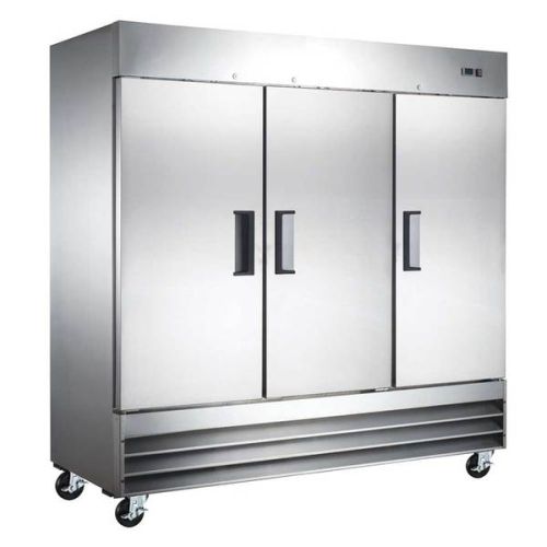 Coldline C-3RE 81-inch Triple Solid Door Reach-In Refrigerator