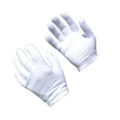 SafePro White Cotton Lisle Inspection Gloves, 10 Pairs per Pack
