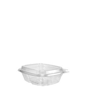 SafePro TE32 32 Oz Tamper Evident Clear Plastic Container with