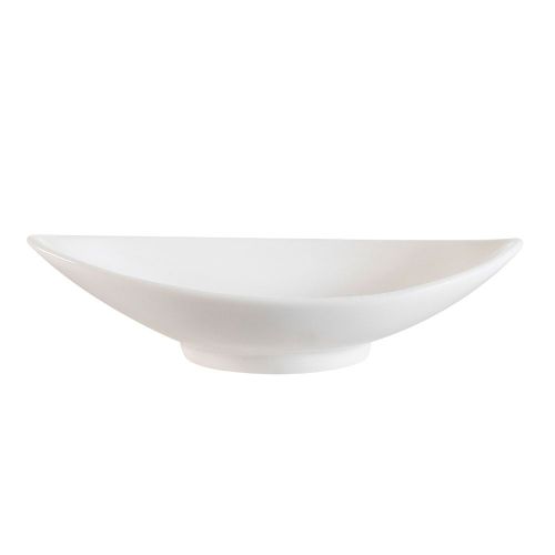 C.A.C. CND-10, 10.5-Inch White Porcelain Canoe Dish, DZ