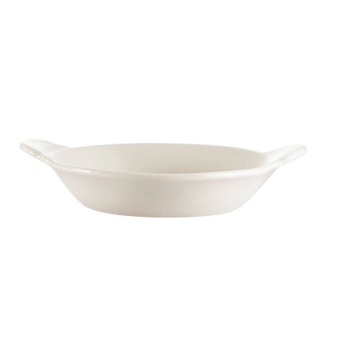 C.A.C. COA-8-W, 8 Oz 8.75-Inch White Porcelain Oval Welsh Dish, 3 DZ/CS