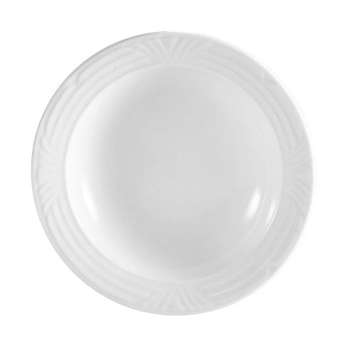 C.A.C. CRO-3, 12 Oz Porcelain Embossed Corona Soup Plate, 2 DZ/CS