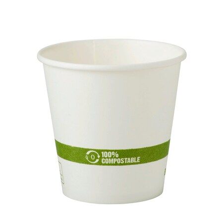 World Centric CU-PA-10, 10 Oz White Kraft Paper Cups, 1000/CS