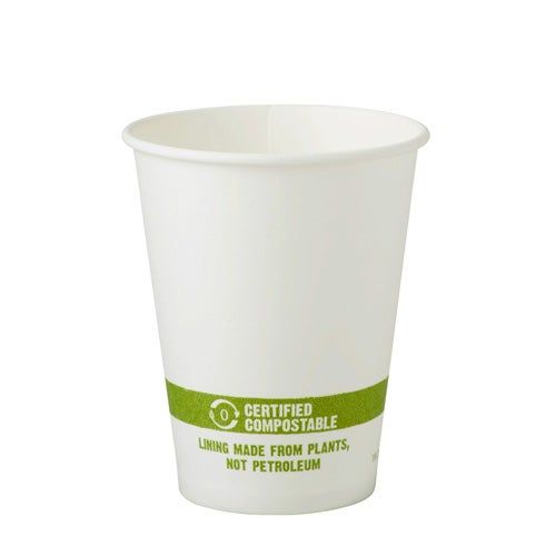World Centric CU-PA-8, 8 Oz White Kraft Paper Cups, 1000/CS