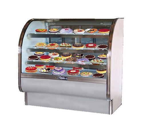 Leader CVK48-SF, 48x35x50-Inch Refrigerated Bakery Display Case, Curved Glass, ETL Listed