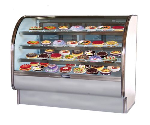 Leader CVK57-DRY, 57x35x50-Inch Dry Bakery Display Case, Curved Glass, ETL Listed