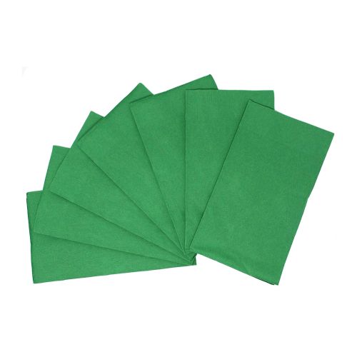 CLOSEOUT - SafePro DNAP-G, 1/8 Fold 15x17-Inch 2-Ply Green Paper Dinner Napkins, 1000/CS
