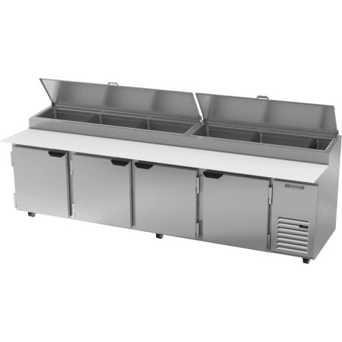 Beverage Air DP119HC, 119-Inch 4 Door Counter Height Refrigerated Pizza Prep Table