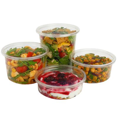Placon 16RPL, 16 Oz Deli Container Base, 500/Cs. Lids Are Sold Separately