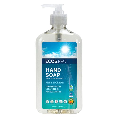 EcosPro PL9663/6-X, 12.5 Oz Hand Soap, Free & Clear, w/Pump, EA
