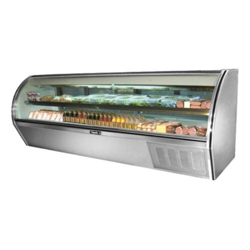Leader ERCD118-R, 118-Inch Remote Refrigerated Curved Glass Counter Deli Case with 1 Shelf