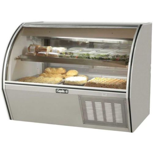 Leader ERCD72, 72-Inch Refrigerated Curved Glass Counter Deli Case with 1 Shelf