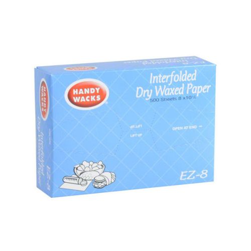 Handy Wacks EZ8C, 8x10-3/4-Inch Interfolded Medium Grade Dry Waxed Paper, 12x500-Piece Pack