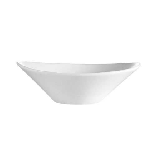 C.A.C. F-OV9, 22 Oz 9-Inch Sushia White Oval Porcelain Salad Bowl, DZ