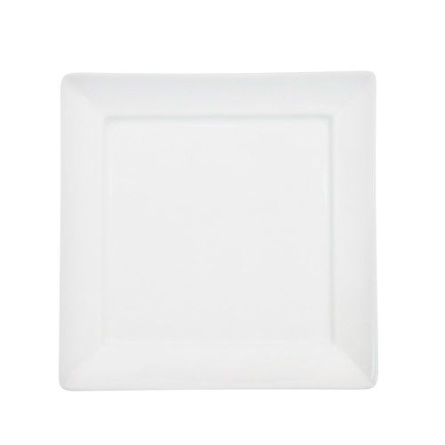 C.A.C. F-SQ21, 11.5-Inch White Porcelain Square Plate, DZ