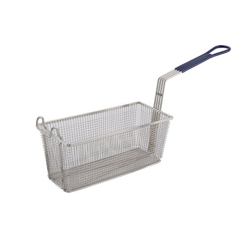 Winco FB-20, 13.25x5.6x.5.9-Inch Fry Basket with Blue Handle