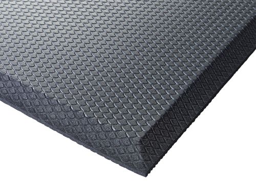 Winco FMG-23K, 24x35-Inch Anti-Fatigue Rubberized Gel Foam Black Floor Mat, EA