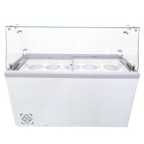 Omcan FR-CN-0460-S, 60-inch Flat Glass Ice Cream Dipping Freezer