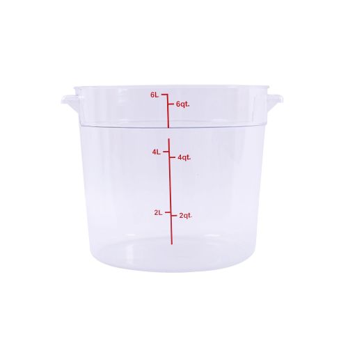 Choice 6 Qt. Clear Round Polycarbonate Food Storage Container