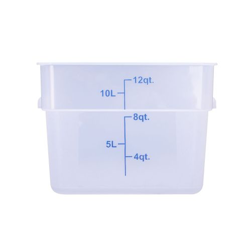 C.A.C. FS2P-SQ12T, 12 Qt Polypropylene Clear Square Food Storage Container