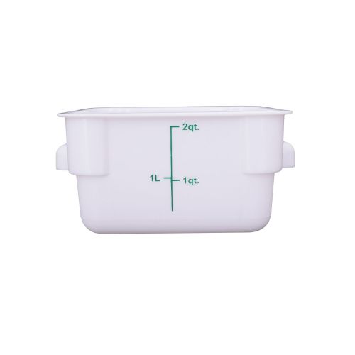 C.A.C. FS3P-SQ2W, 2 Qt Polypropylene White Square Food Storage Container