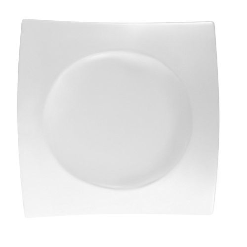 C.A.C. FSB-20, 10-Inch Super White Porcelain Plate, 8 PC/CS