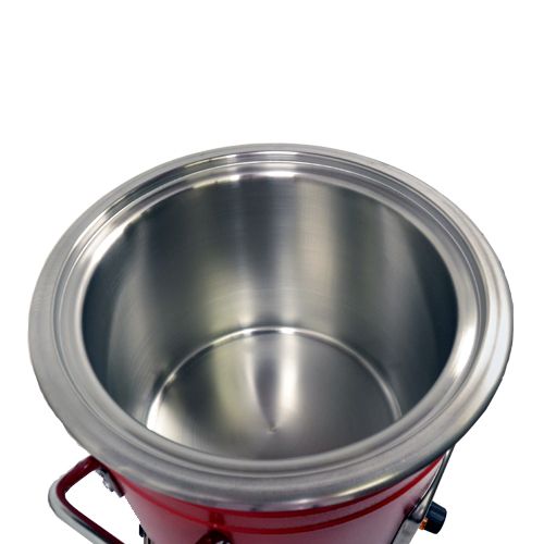 Omcan FW-TW-5000-R, 11 Qt Red Coated Ceramic Retro Soup Warmer