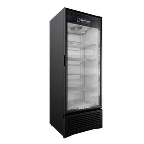 Omcan G319, 29.5-inch 1 Swing Glass Door Black Refrigerator, 19.2 Cu.Ft
