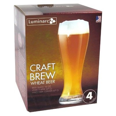 Luminarc G5387 Set of 4 Craft Brew Pub Pilsner 16.06 Oz Glasses
