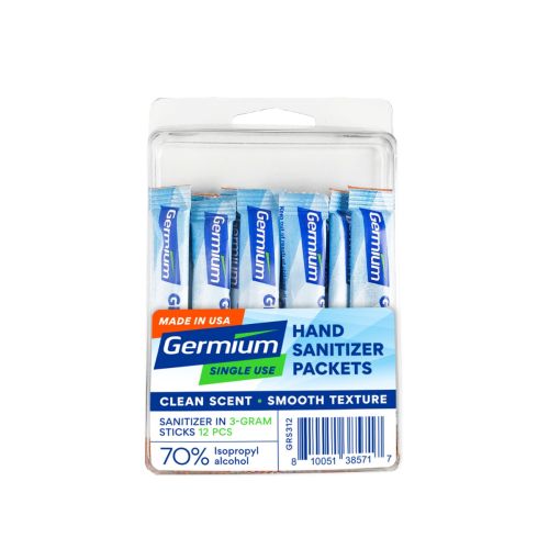 Germium GRS31210, 12/Pack 3-Gram Single Use Sticks, 70% Isopropyl Alcohol, 10 Packs/CS