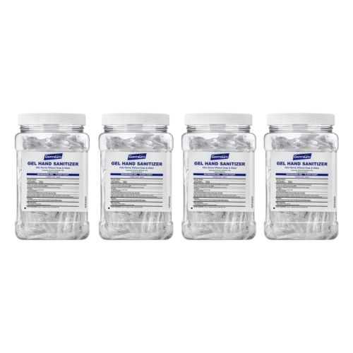 Germium GRS580 5-Gram Gel Hand Sanitizer Packets, 70% Isopropyl Alcohol, 80/JAR, 4 JARS/CS