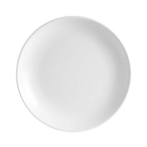 C.A.C. H-CP16, 10.5-Inch White Porcelain Coupe Round Plate, DZ