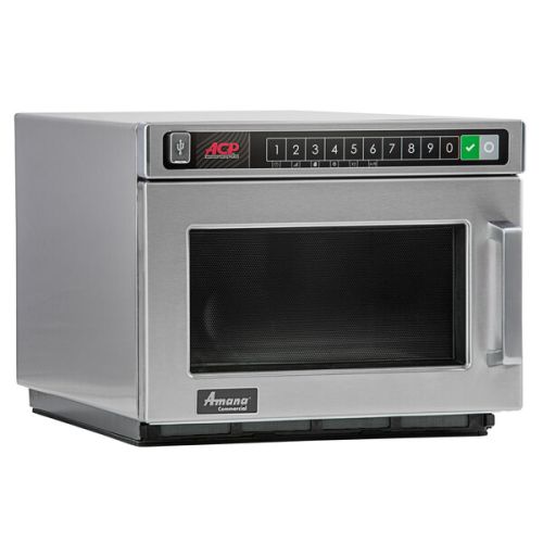 ACP Inc. Amana HDC1815, 21x16.5-inch Heavy-Duty Stainless Steel Commercial Microwave Oven, 1,800W, Canadian Use Only