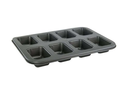 Winco HLF-8MN, 14 x 11-Inch 8-Cup Mini Loaf Pan, Non-Stick, Carbon Steel