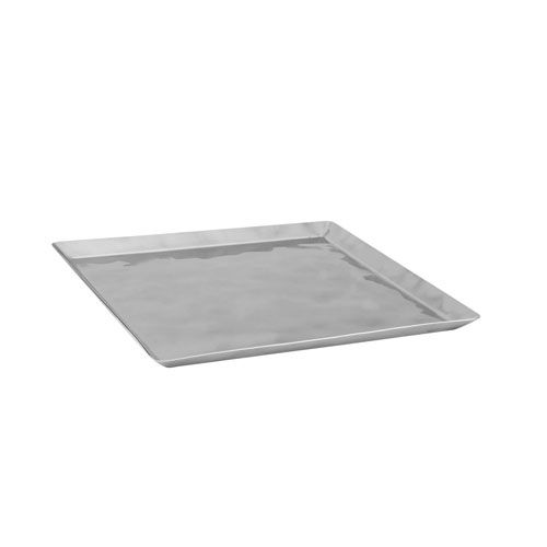 Winco HPS-12, 11.75x11.75x0.6-Inch Square Display and Server Tray, Hammered Steel (Discontinued)