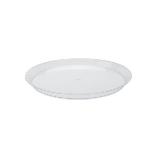 Fineline Settings HR0014.CL, 14-inch Platter Pleasers Clear Angled High Rim Platter, 25/CS