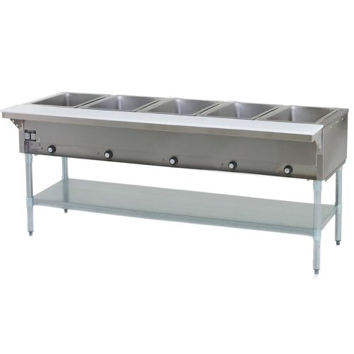 Eagle Group HT5-NG, 79-Inch 5-Well Gas Steam Table, Natural Gas, NSF, CUL, KCL