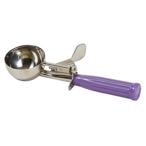 Winco ICD-12P, Ice Cream Disher with Purple Handle, Size 12, Allergen Free