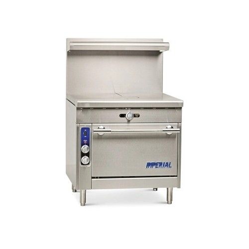 Imperial IHR-1FT, 36-Inch Gas Range with 18-Inch French Top and Standard Oven, NSF