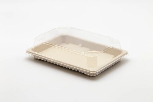 STI ST-4G-LID, 8.63x3.5-Inch OPS Clear Plastic Sushi Tray Lid, 800/CS (Bases Sold Separately)
