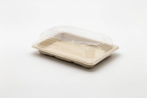 STI ST-3G-LID, 8.63x3.5-Inch OPS Clear Plastic Sushi Tray Lid, 800/CS (Bases Sold Separately)