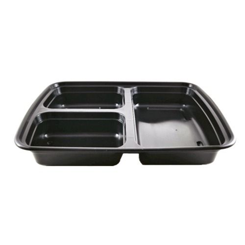 SafePro MC339B 39 Oz 3-Compartment Microwavable Containers Combo, Black Bottom, 150/CS
