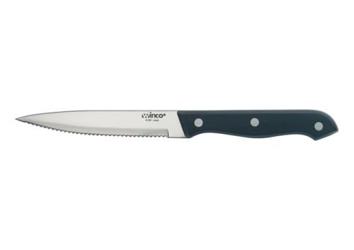 Winco K-70P 5-Inch Stainless Steel Blade Steak Knife with Plastic Handle, 12/CS
