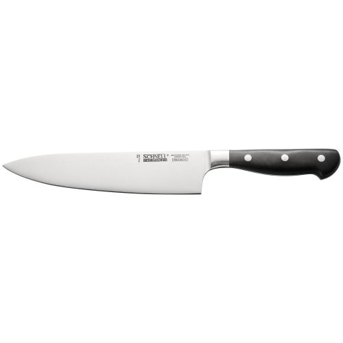 C.A.C. KFCC-G82, 8-inch Schnell Stainless Steel Chef Knife with Short Bolster