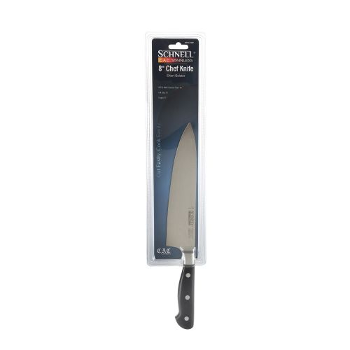 C.A.C. KFCC-G82, 8-inch Schnell Stainless Steel Chef Knife with Short Bolster