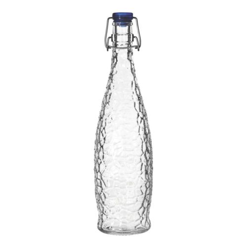 Libbey 13150122, 33.875 Oz Glacier Water Bottle with Blue Lid, 6/CS
