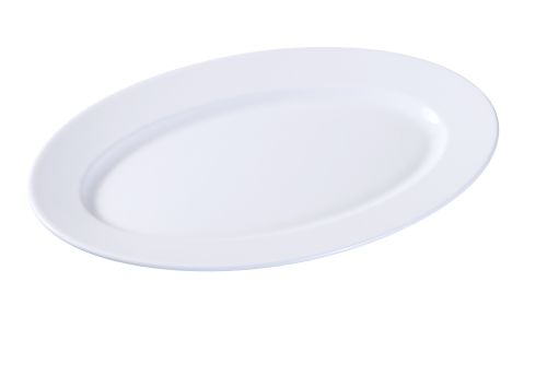 Yanco LD-210 10x6.75-Inch London Porcelain Round White Platter, 24/CS