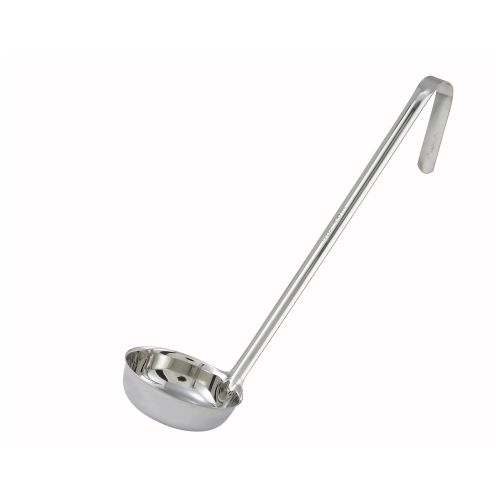 Winco LDFB-4, 4-Ounce Stainless Steel Flat Bottom One-Piece Ladle (Discontinued)