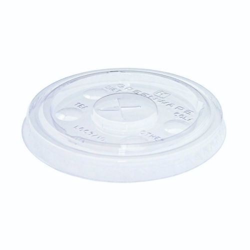 Fabri-Kal LGC16/24, Greenware Clear X-Slot Cup Lid with Flavor Buttons for 16-24-Ounce Cups, 1000/CS, BPI