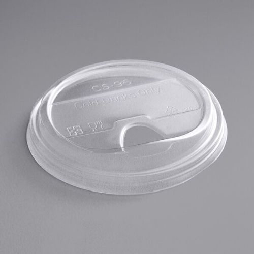 World Centric CPL-CS-12NS, PLA Strawless Sip Lids for 9-24 Oz 96mm Portion Cups, 1000/CS